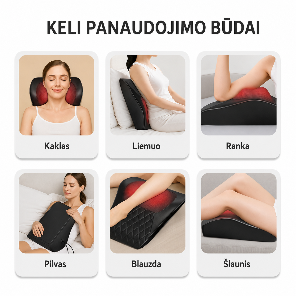 Heating massage pillow